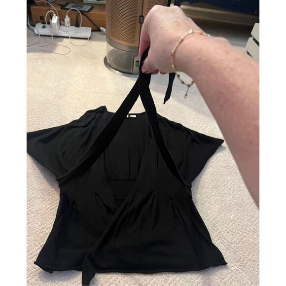 Anthropologie MOTH Short-Sleeved Wrap Sweater - Picture 4 of 5